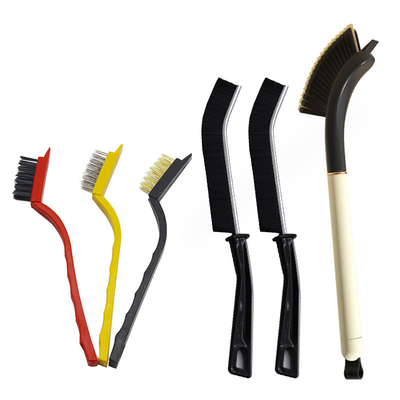 Narrow Space Cleaner Long Handle Hard Bristled Crevice Cleaning Brush Set