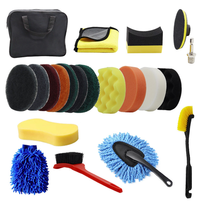 21Pcs Car Washing Kit Detail Sikat Pembersih Bor Soft Sikat Lampiran