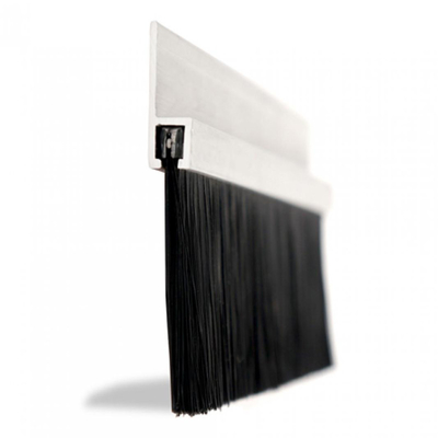 Pintu Sealing Black PP PVC Nylon Strip Brush Furniture Debu Aluminium Holder