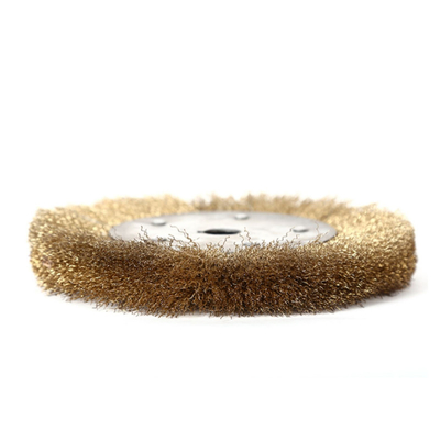 Industri Abrasive Stainless Steel Wire Brush Polishing Wheel Flat Hole