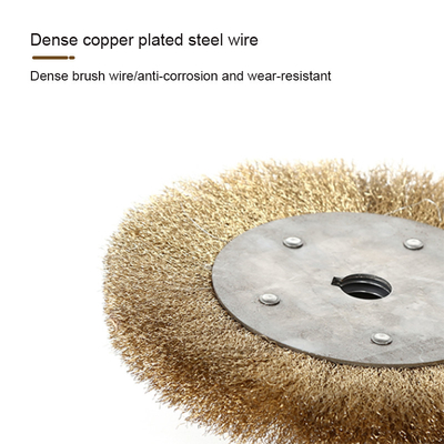 Industri Abrasive Stainless Steel Wire Brush Polishing Wheel Flat Hole