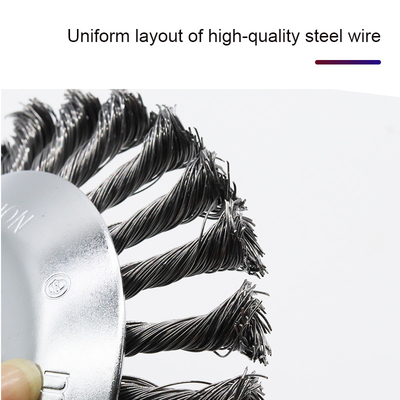 Wire Wheel Cup Twisted Knot Steel Wire Brush Disesuaikan