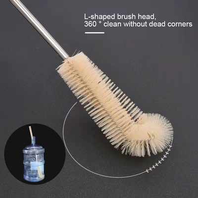Baja Plastik Long Handle Nylon Pembersih Sikat Fleksibel Bristles Untuk Bottle Bottom