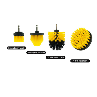 4Pcs Set Pelengkap Sikat Pembersih Bor Mobil Power Scrubber Brush Kit