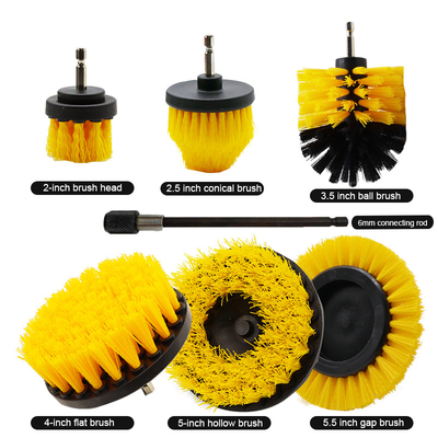 Sikat Pembersih Bor Bulu Nilon Power Scrubber Set 7 Pcs