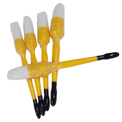 PBT Putih Plastik Rambut Interior Alat pembersih Mobil Detail Sikat 5 PCS Set