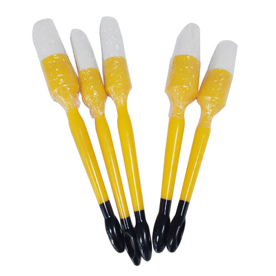Yellow Handle Boar Bristle Car Cleaning Brush Car Detailing Brush 5 Pcs Set