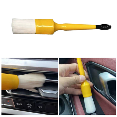 PBT Putih Plastik Rambut Interior Alat pembersih Mobil Detail Sikat 5 PCS Set