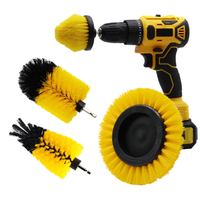 Jual panas 4pcs putar dill bulat soft bristle sikat cuci mobil
