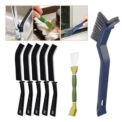 7pcs Plastik Kamar Mandi lantai Sikat Hard Bristled Celah lantai pembersih Sikat