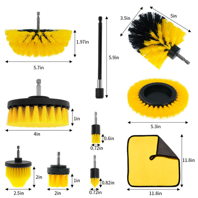 10pcs Pembersih Bor Untuk Sikat Attachment Set Rumah Tangga Sikat Bor Kit Untuk Dapur