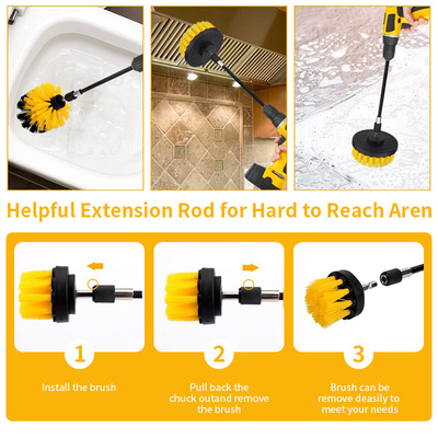 10pcs Pembersih Bor Untuk Sikat Attachment Set Rumah Tangga Sikat Bor Kit Untuk Dapur