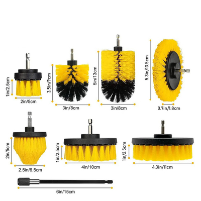 PP Bristle Material Pengeboran Listrik Pembersih Sikat 9pcs