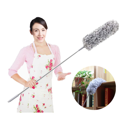 Mudah untuk membersihkan tiang stainless steel dan duster microfiber debu duster kepala sikat fleksibel