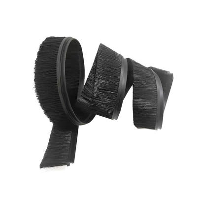 Sikat Pembersih Sabuk Strip Spiral Basis Karet Industri Sikat Strip Kawat Baja Tahan Karat