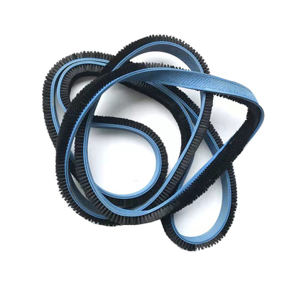 Sikat Pembersih Sabuk Strip Spiral Basis Karet Industri Sikat Strip Kawat Baja Tahan Karat