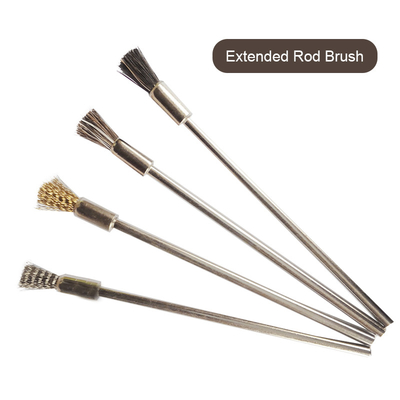 Bahan yang disesuaikan Baja tahan karat Tembaga Bristle Kuda Rambut Wire Sikat Dengan Tongkat