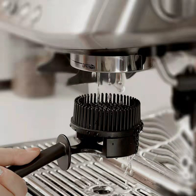 Mesin kopi sikat pembersih silikon sikat kopi sikat tangan panjang sikat pembersih kepala pembuatan