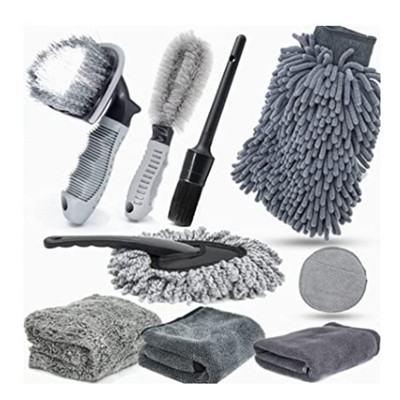 Car Wash Brush 9-Piece Car Tire Brush Hub Brush Dienkripsi Cuci Sarung Tangan