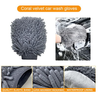 Car Wash Brush 9-Piece Car Tire Brush Hub Brush Dienkripsi Cuci Sarung Tangan