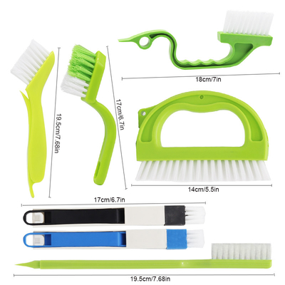7 Set Windows Groove Cleaning Brush dan lantai ubin Gap Cleaning Brush