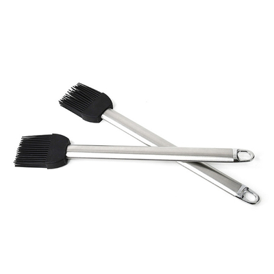 Ketahanan Suhu Tinggi Silikon Barbecur Sikat Genggam Stainless Steel Sikat Minyak Bakar Sikat BBQ Grill Sikat Basting