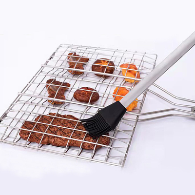 Ketahanan Suhu Tinggi Silikon Barbecur Sikat Genggam Stainless Steel Sikat Minyak Bakar Sikat BBQ Grill Sikat Basting